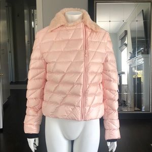 NWOT Snowman New York Down Jacket with Fur Trim